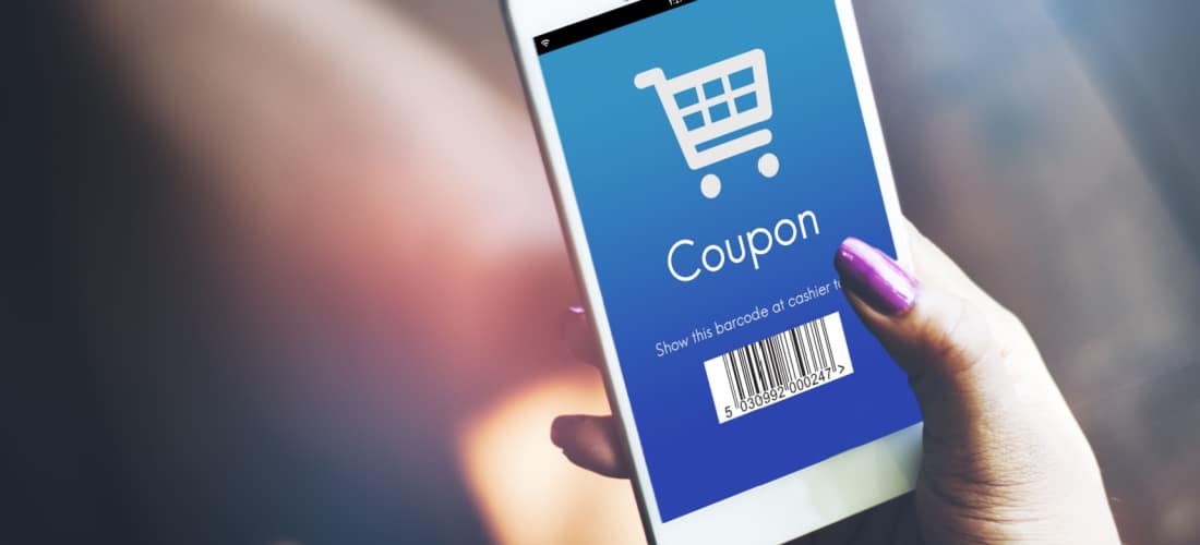 Shopping coupon on mobile checkout