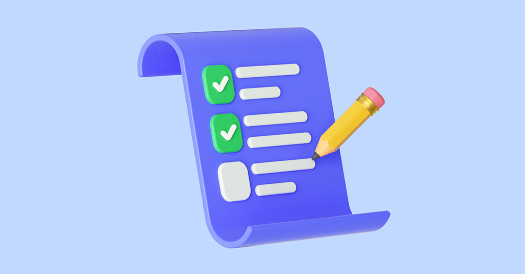 a blue contact form icon on a light blue background