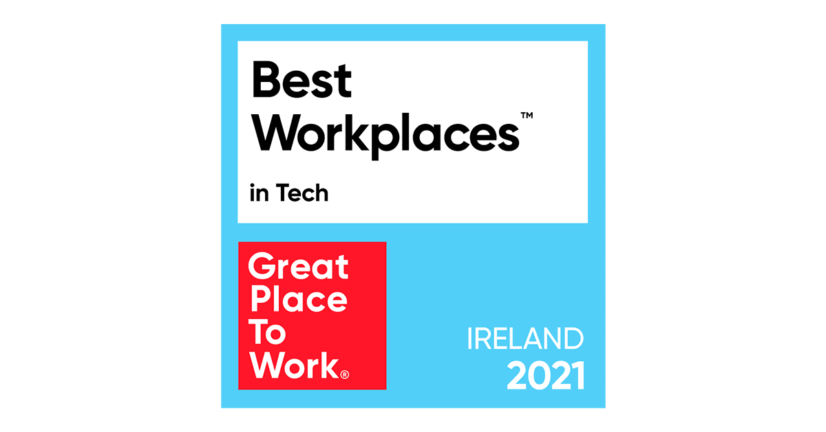 Best Workplaces in Tech, Great Place to Work, Ireland 2021 logo