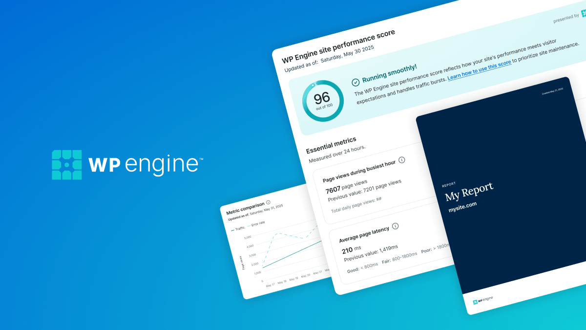 Improvements to insights and reporting features in the WP Engine User Portal make it easier to check performance and usage across all instances hosted with us